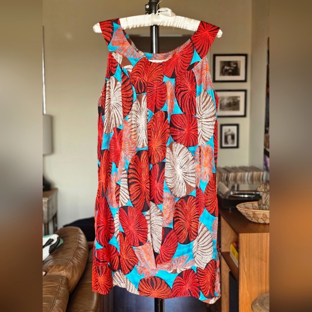 Diane Von Furstenberg Sleeveless Printed Silk Bubble Dress - Picture 7 of 7
